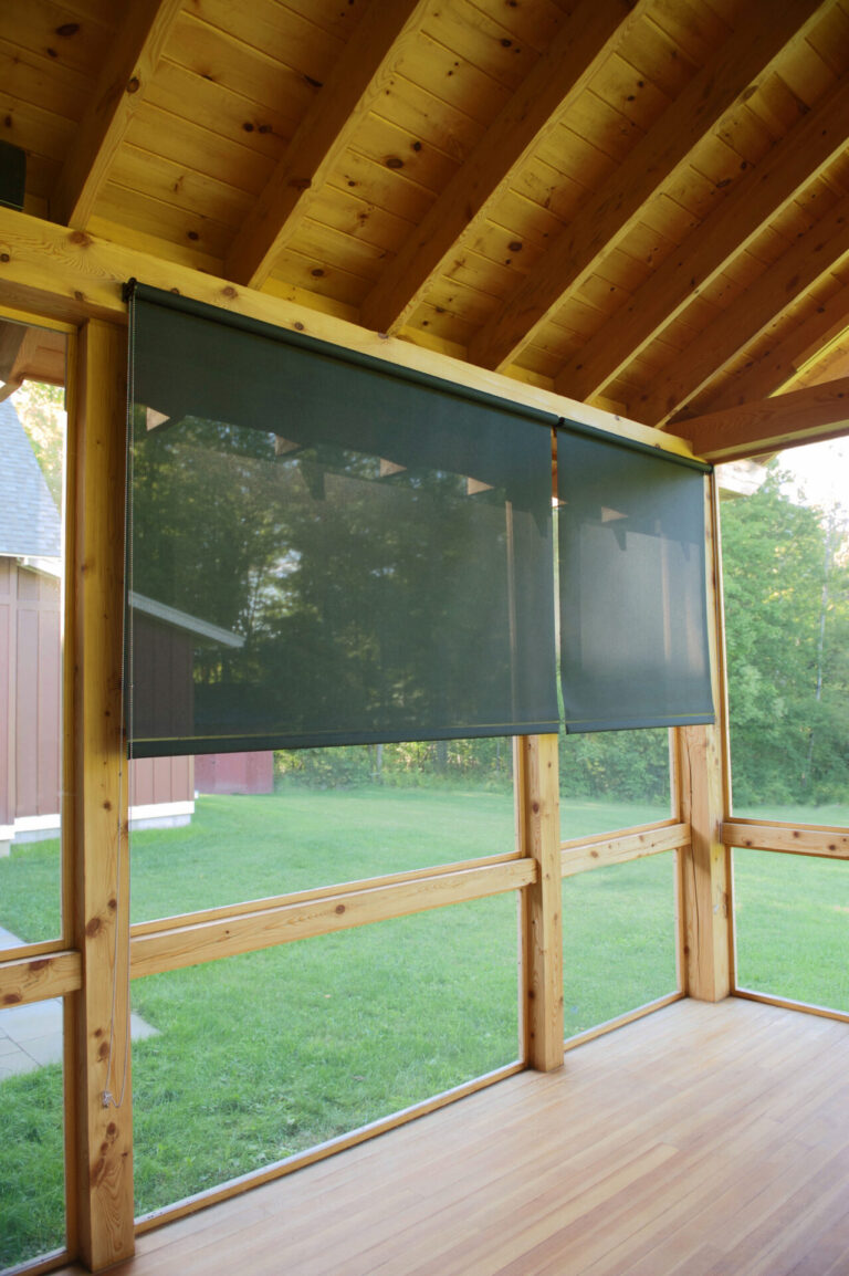 EcoSmart Roller Shade, 5% Openness, Outside Mount, Charcoal/Charcoal, Welded Hembar