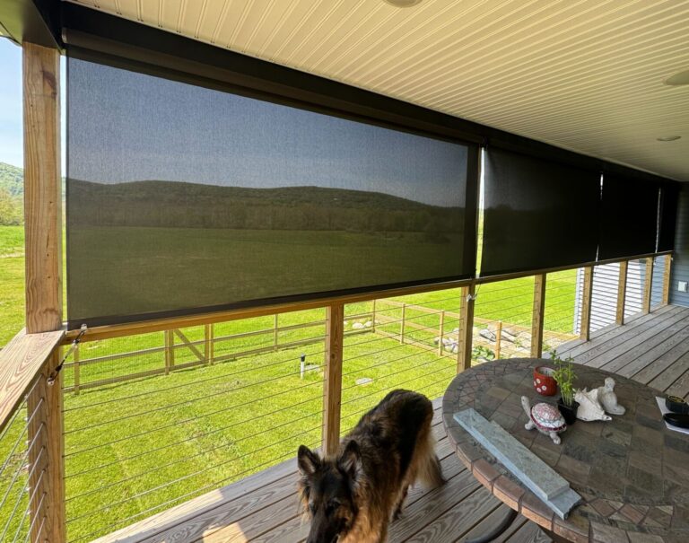 Insolroll Exterior Shade, 3% openness, Charcoal/Bronze, Outside Mount